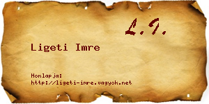Ligeti Imre névjegykártya